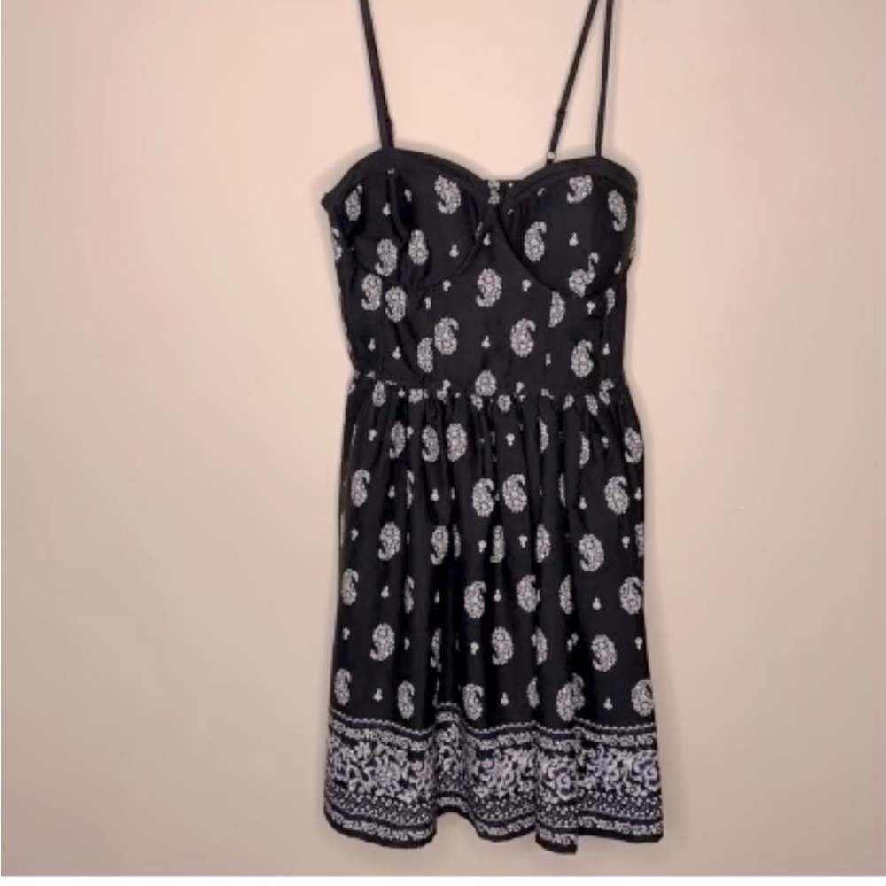 Black and White Paisley Dress